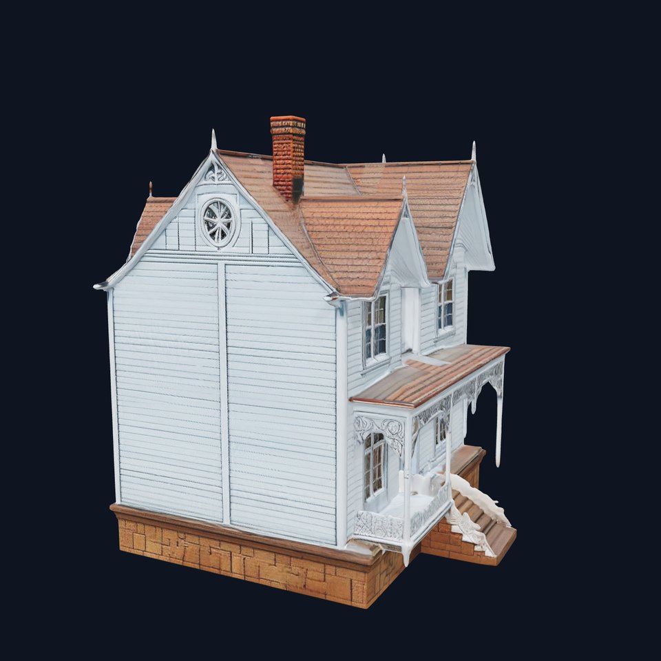 Victorian Blue Mansion model pack